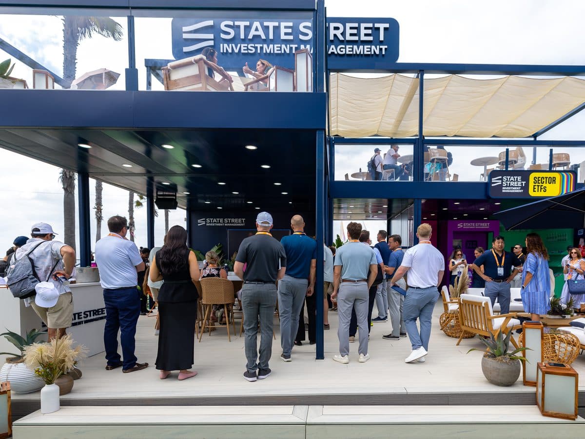 Sponsor pavilion at an outdoor festival