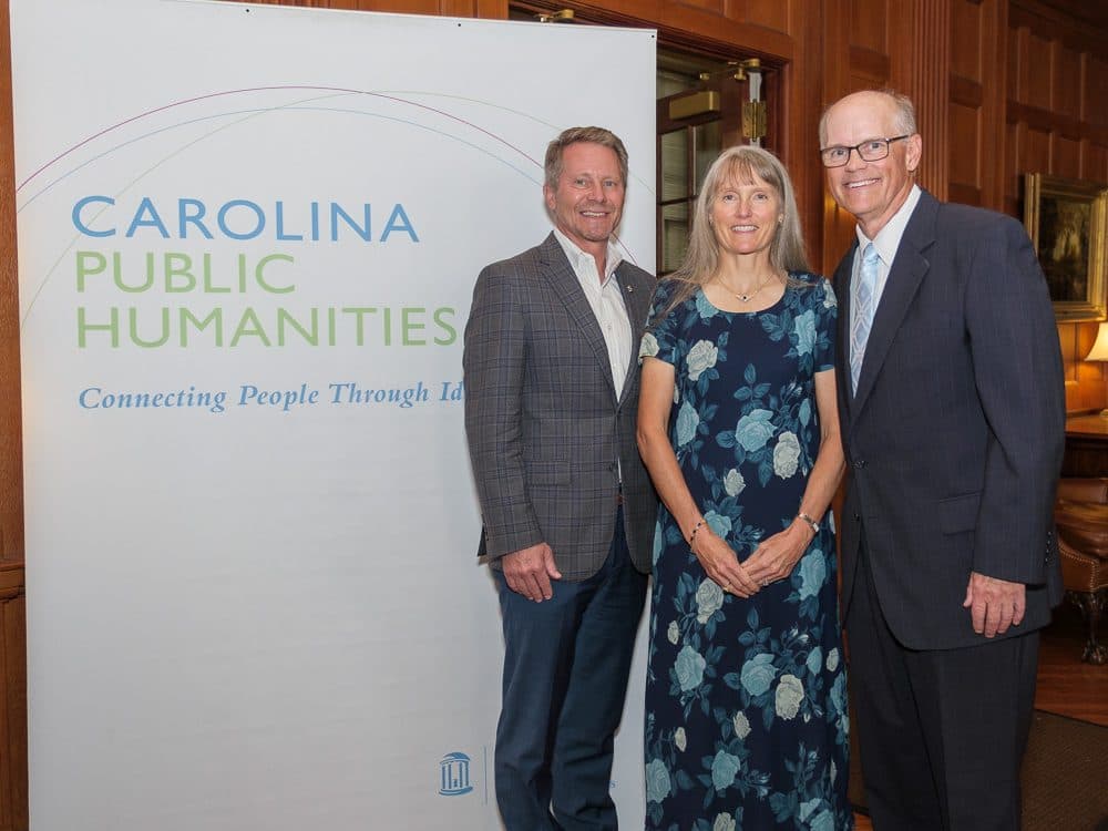 Guests posing at a donor reception
